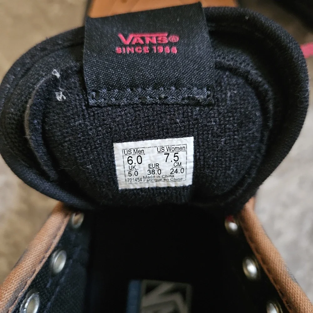 Vans Off The Wall Sentry‎ SK8-Hi Hiker Shoe Suede Brown/black men's 6 womens 7.5 - Picture 9 of 9